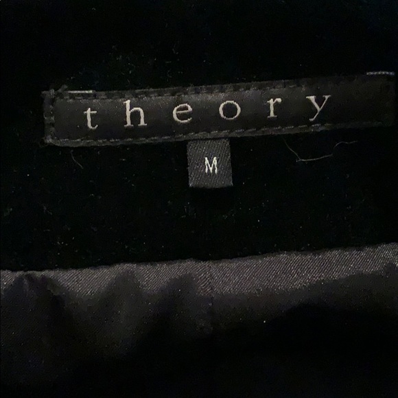Theory Vintage Black Velvet Double Breasted Coat - Picture 10 of 10